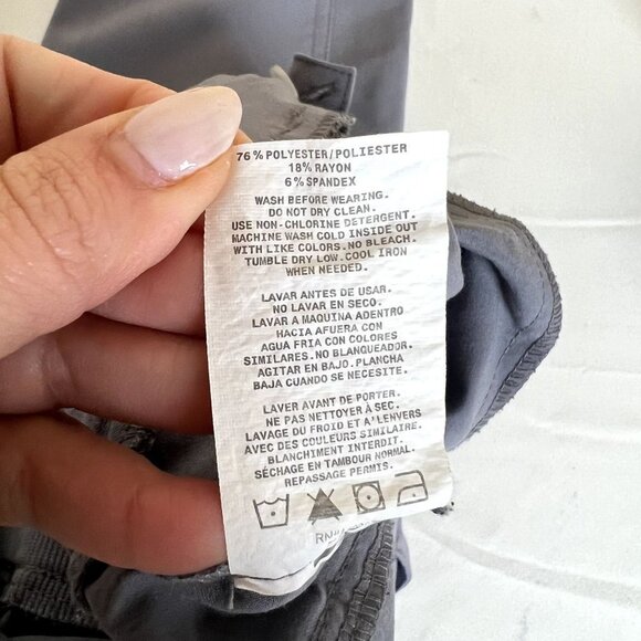 Jaanuu Womens Size Medium Scrub Pants Elastic Waist Grey Medical Gear Pockets - Picture 9 of 9